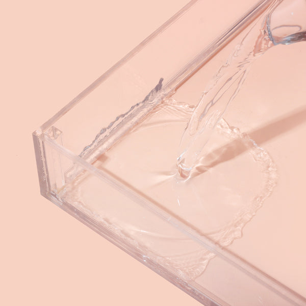 Clear Acrylic Splash Photography Tray - Prop Face