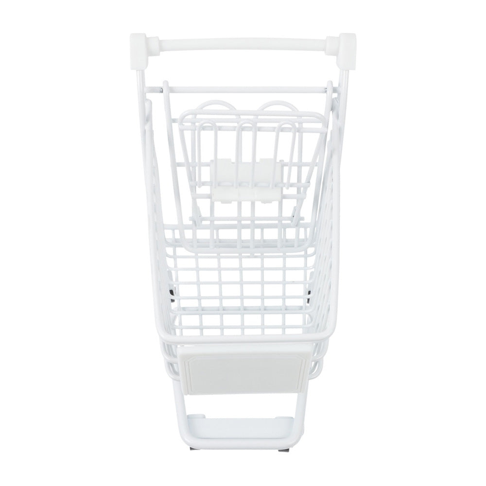 Miniature Shopping Cart Trolley - White